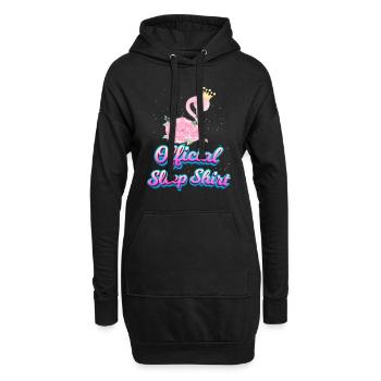 Chemise de sommeil officielle pour femmes Flamingo Outfit - Sweat-shirt à capuche long Femme - noir - Devant