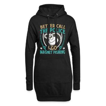 Magnetfischer Better call the Police - Hoodie-Kleid - Schwarz - Vorne