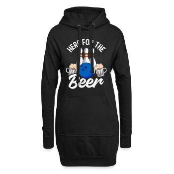 Bowling Für das Bier hier Bierliebhaber Bowler - Hoodie-Kleid - Schwarz - Vorne