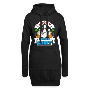 Bowlingspieler Lucky Bowling Shirt Biertrinker - Hoodie-Kleid - Schwarz - Vorne