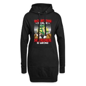 Bowling parce que le meurtre est faux Bowlingspieler - Sweat-shirt à capuche long Femme - noir - Devant
