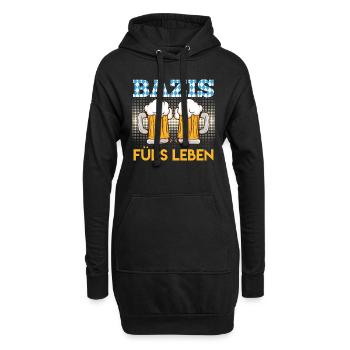 Bazis fürs Leben Biertrinker Bierkrug Bierfan - Hoodie-Kleid - Schwarz - Vorne
