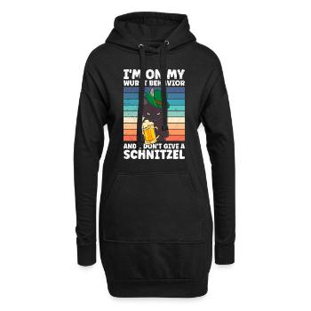 Deutsche Bratwurst I'm on my Wurst Behavior - Hoodie-Kleid - Schwarz - Vorne