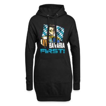 Bayern First König Ludwig Freistaat Bayern - Hoodie-Kleid - Schwarz - Vorne