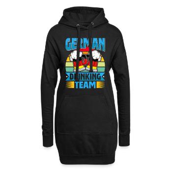 German Drinking Team Bierfan - Hoodie-Kleid - Schwarz - Vorne