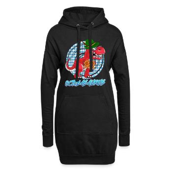 Oktobasaurus Rex Dinosaure Bretzel - Sweat-shirt à capuche long Femme - noir - Devant