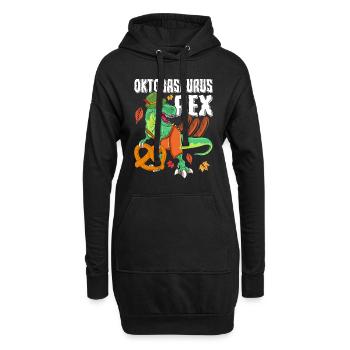 Oktobasaurus Rex Dinosaure Bretzel - Sweat-shirt à capuche long Femme - noir - Devant