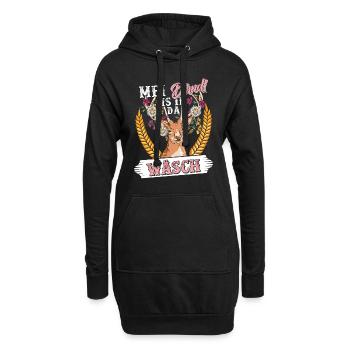 Mein Dirndl is in da Wäsch Bayerisches Dirndl Shir - Hoodie-Kleid - Schwarz - Vorne
