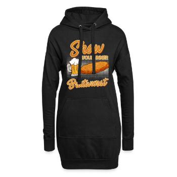 Deutsches Essen Show your Inner Bratwurst Bier - Hoodie-Kleid - Schwarz - Vorne
