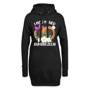 Deutsche Brezeln I Mog Mi ned Aufbrezeln Frauen - Hoodie-Kleid - Schwarz - Vorne