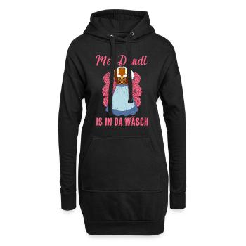 Mein Dirndl is in da Wäsch Bayerisches Dirndl Shir - Hoodie-Kleid - Schwarz - Vorne