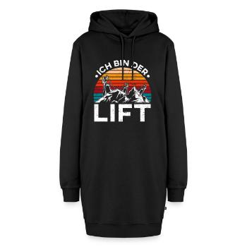 Skibergsteiger Ich bin der Lift Ski Touring - Hoodie-Kleid - Schwarz - Vorne