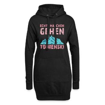 Skibergsteiger Echte Mädchen Gehen Tourenski - Hoodie-Kleid - Schwarz - Vorne