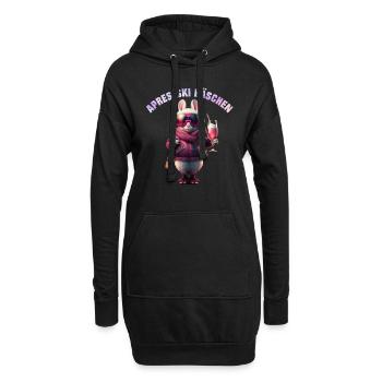 Après-Ski Bunny Cool avec Cocktail Ski Party - Sweat-shirt à capuche long Femme - noir - Devant
