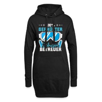 Winter Sport 100 % Geprüfter Skihaserl Betreuer - Hoodie-Kleid - Schwarz - Vorne