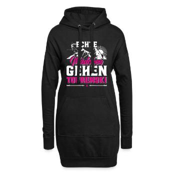 Skisport Echte Mädchen gehen Tourenski Girls - Hoodie-Kleid - Schwarz - Vorne