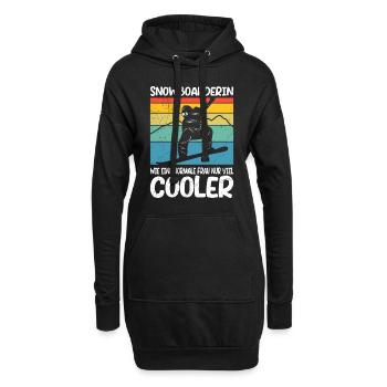 Snowboarderin wie eine Normale Frau nur Cooler - Hoodie-Kleid - Schwarz - Vorne