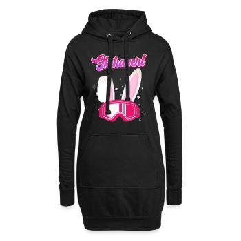 Ski Bunny Après Ski Party Skieur Bunny - Sweat-shirt à capuche long Femme - noir - Devant