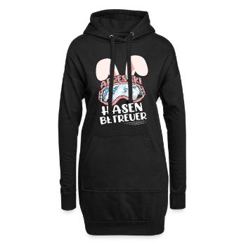 Apres-Ski Hasen Betreuer Skihaserl Skihase - Hoodie-Kleid - Schwarz - Vorne