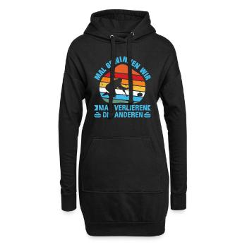 Curling Team Mal Gewinnen Wir Winterolympiade - Hoodie-Kleid - Schwarz - Vorne