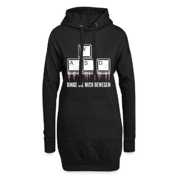 PC Video Gamer Dinge die Mich Bewegen Video Spiele - Hoodie-Kleid - Schwarz - Vorne