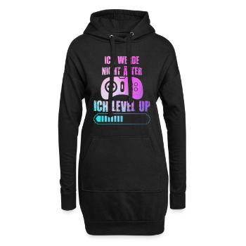 Video Spieler B-Day Werde nicht Älter Ich Level Up - Hoodie-Kleid - Schwarz - Vorne