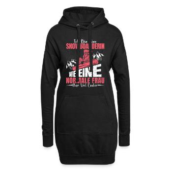 Snowboard Frauen Bin eine Snowboarderin Snowboard - Hoodie-Kleid - Schwarz - Vorne