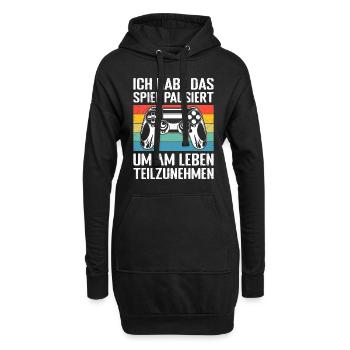 Video Gaming Habe das Spiel Pausiert Video Spieler - Hoodie-Kleid - Schwarz - Vorne