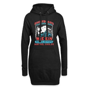 Snowboard Papa Wie ein Normaler Papa nur Cooler - Hoodie-Kleid - Schwarz - Vorne