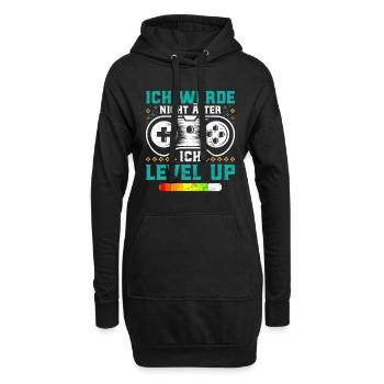 Gamer Ich Werde nicht Älter Ich Level mich Up - Hoodie-Kleid - Schwarz - Vorne