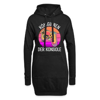 Königinnen der Konsole Zocken Videospiel Mädchen - Hoodie-Kleid - Schwarz - Vorne