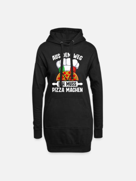 Pizzabacken Aus dem Weg ich Muss Pizza Machen - Hoodie-Kleid - Schwarz