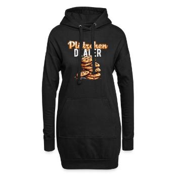 Plätzchen Dealer Weihnachten Backen Bäckerei - Hoodie-Kleid - Schwarz - Vorne