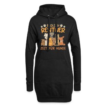 Endlich Rentner Zeit für meine Hunde Rente - Hoodie-Kleid - Schwarz - Vorne