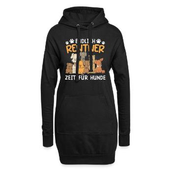Endlich Rentner Zeit für meine Hunde Rente - Hoodie-Kleid - Schwarz - Vorne