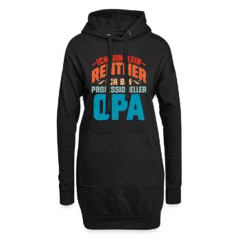 Rente Bin Kein Rentner Bin Professioneller Opa - Hoodie-Kleid - Schwarz - Vorne