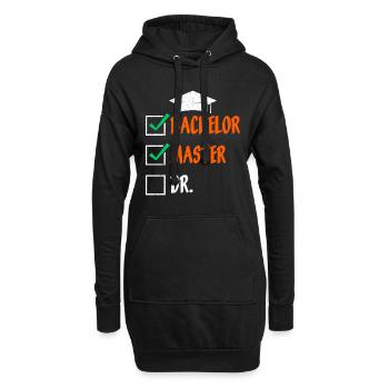 Masterabschluss Bachelor Master Doktor Bestanden - Hoodie-Kleid - Schwarz - Vorne