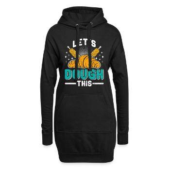 Backfans Let's Dough This! Backen Backstube - Hoodie-Kleid - Schwarz - Vorne