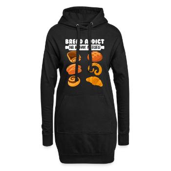 Brotbäcker Ich bin im Backrausch Backfans - Hoodie-Kleid - Schwarz - Vorne