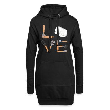 Baking Love LOVE Confectionery Baking Dough Confectioner - Hoodie Dress - black - Front