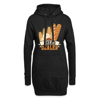 Brotbäcker Bread Dealer Backstube Backfans Brot - Hoodie-Kleid - Schwarz - Vorne