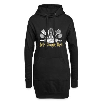 Backfans Let's Dough This! Backen Backstube - Hoodie-Kleid - Schwarz - Vorne