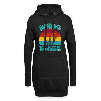 Bäcker Whisk Taker Backliebhaber Backen Teig - Hoodie-Kleid - Schwarz - Vorne