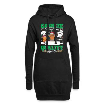 Plätzchen Backen Cookie Quality Inspector - Hoodie-Kleid - Schwarz - Vorne
