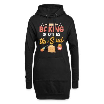 Baking Soothes the Soul Backteig Hobby Bäcker - Hoodie-Kleid - Schwarz - Vorne