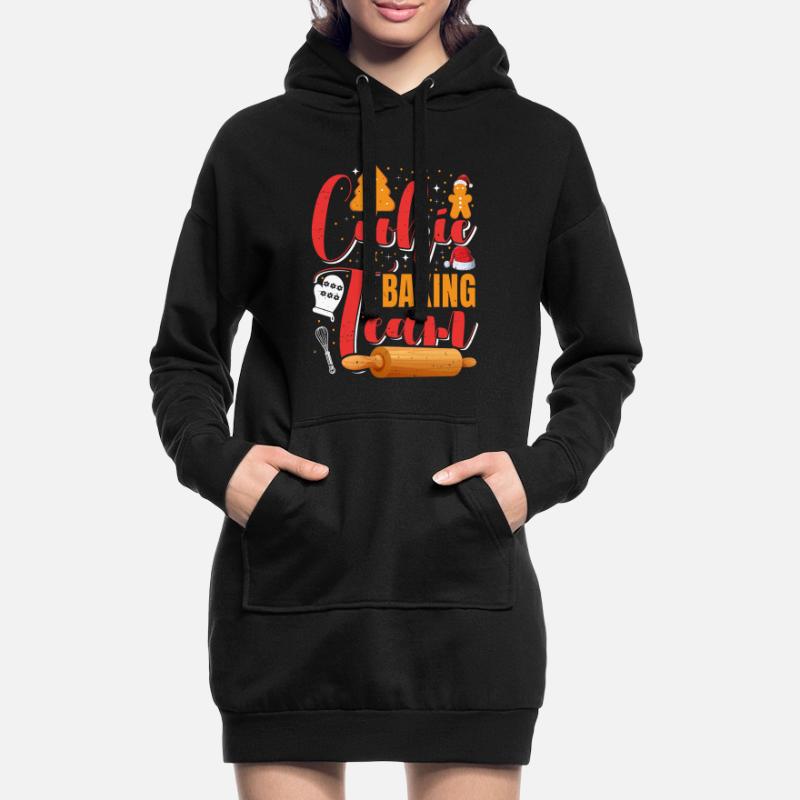 Cookie Baking Team Biscuits de Noël Biscuits Sweat-shirt à capuche long Femme