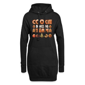 Équipe de cuisson de biscuits Noël - Sweat-shirt à capuche long Femme - noir - Devant