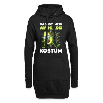 Karneval Das ist mein Avocado Kostüm Fan - Hoodie-Kleid - Schwarz - Vorne