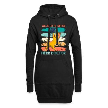 Doktorabschluss Ab jetzt heißt es Herr Doktor - Hoodie-Kleid - Schwarz - Vorne