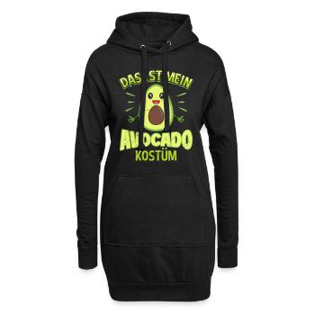 Karneval Das ist mein Avocado Kostüm Fan - Hoodie-Kleid - Schwarz - Vorne